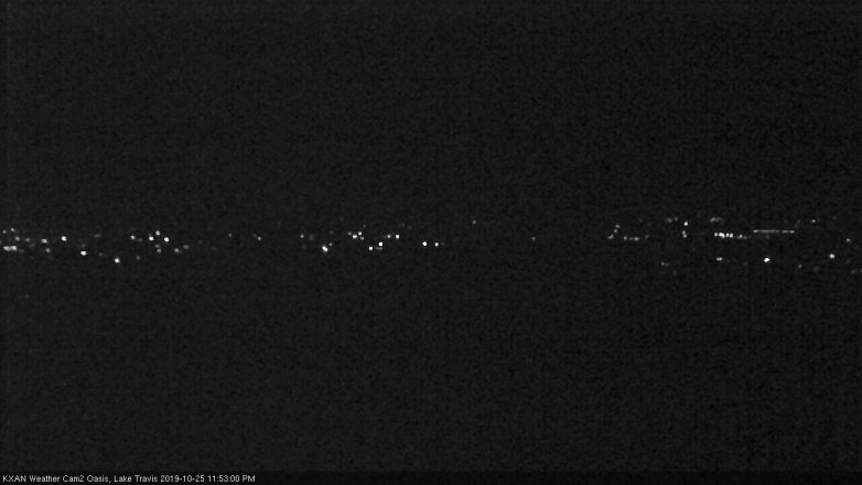 Lake Travis webcam, October 25, 2019 10:55 PM CT