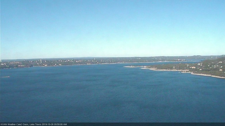 Lake Travis webcam, October 26, 2019 9:00 AM CT