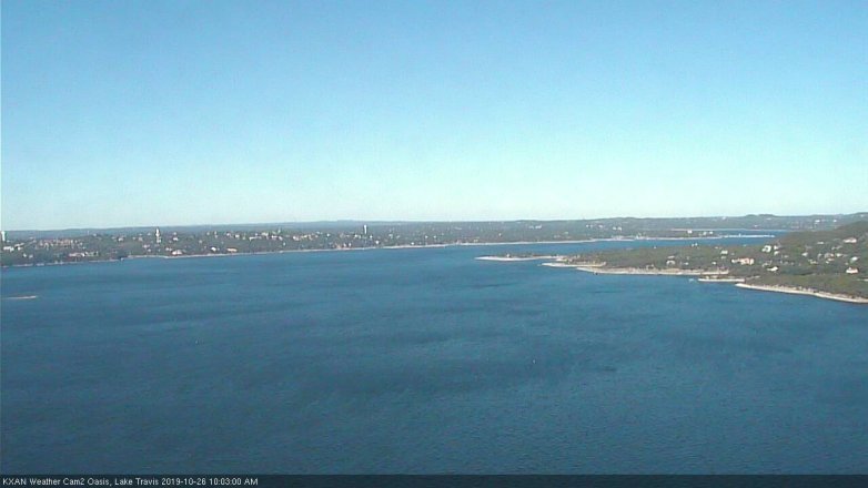 Lake Travis webcam, October 26, 2019 9:05 AM CT