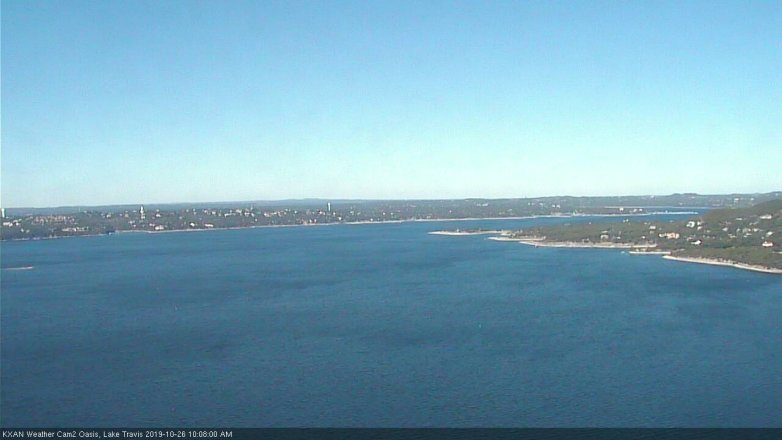 Lake Travis webcam, October 26, 2019 9:10 AM CT