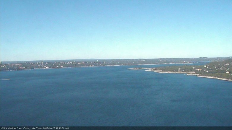 Lake Travis webcam, October 26, 2019 9:15 AM CT