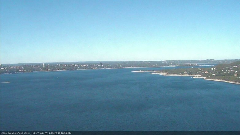 Lake Travis webcam, October 26, 2019 9:20 AM CT