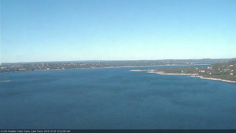 Lake Travis webcam, October 26, 2019 9:25 AM CT