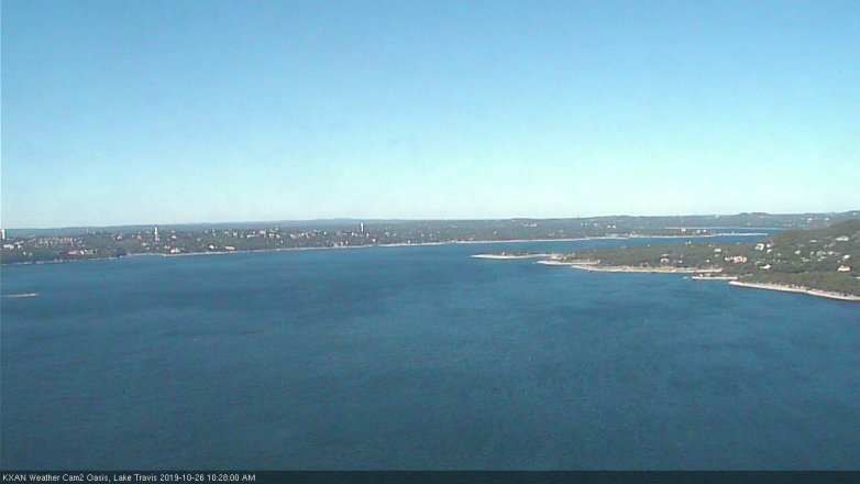 Lake Travis webcam, October 26, 2019 9:30 AM CT