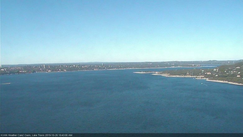 Lake Travis webcam, October 26, 2019 9:45 AM CT