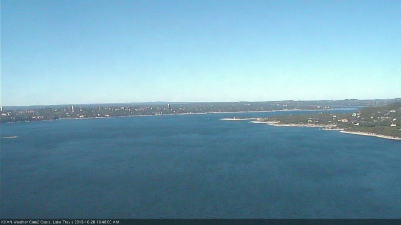 Lake Travis webcam, October 26, 2019 9:50 AM CT