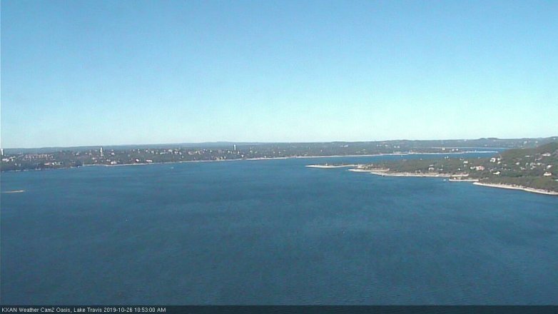 Lake Travis webcam, October 26, 2019 9:55 AM CT