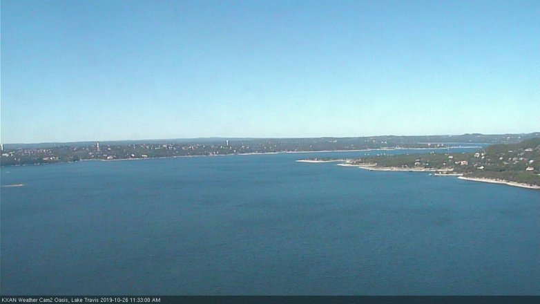 Lake Travis webcam, October 26, 2019 10:35 AM CT