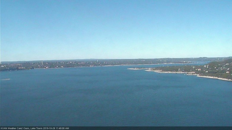 Lake Travis webcam, October 26, 2019 10:50 AM CT