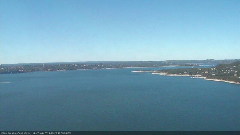 Lake Travis webcam, October 26, 2019 11:55 AM CT