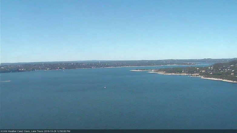 Lake Travis webcam, October 26, 2019 12:00 PM CT