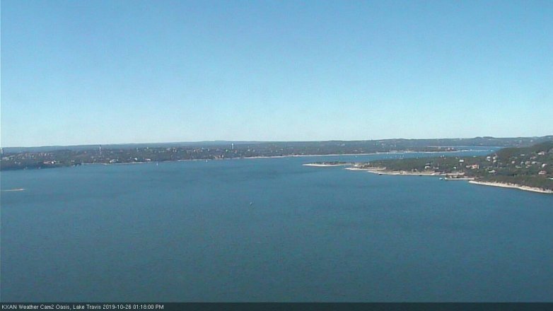Lake Travis webcam, October 26, 2019 12:20 PM CT