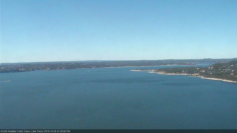 Lake Travis webcam, October 26, 2019 12:30 PM CT