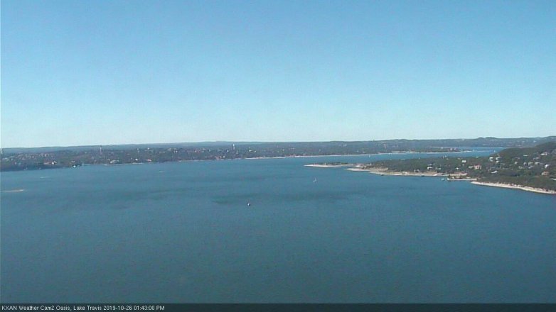 Lake Travis webcam, October 26, 2019 12:45 PM CT