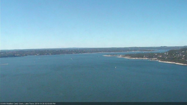 Lake Travis webcam, October 26, 2019 1:05 PM CT