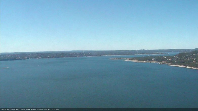 Lake Travis webcam, October 26, 2019 1:15 PM CT