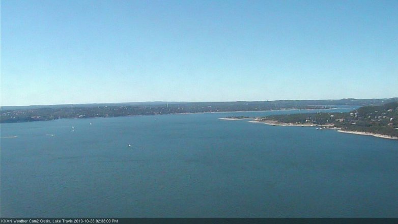 Lake Travis webcam, October 26, 2019 1:35 PM CT