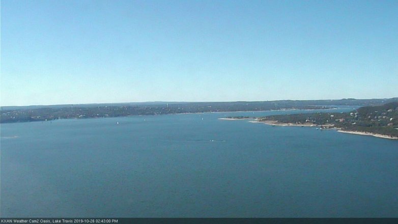 Lake Travis webcam, October 26, 2019 1:45 PM CT