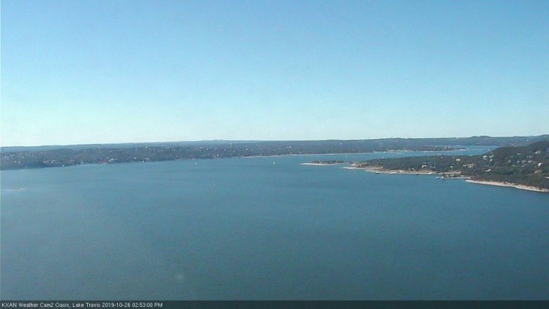 Lake Travis webcam, October 26, 2019 1:55 PM CT