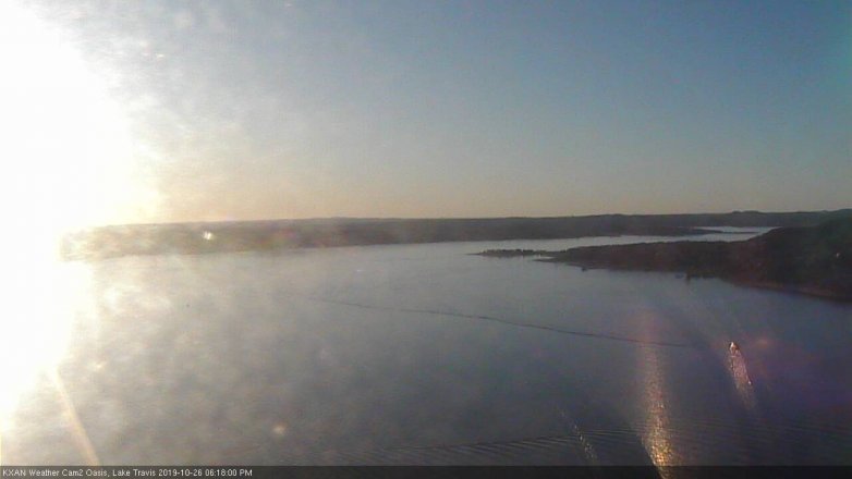 Lake Travis webcam, October 26, 2019 5:20 PM CT