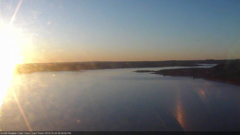 Lake Travis webcam, October 26, 2019 5:40 PM CT