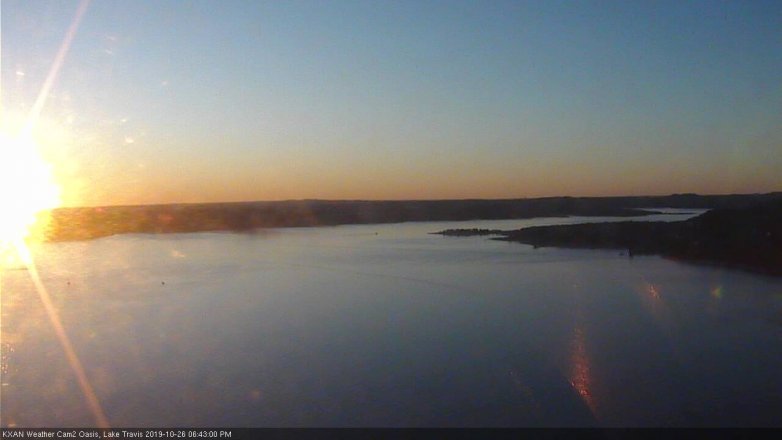 Lake Travis webcam, October 26, 2019 5:45 PM CT