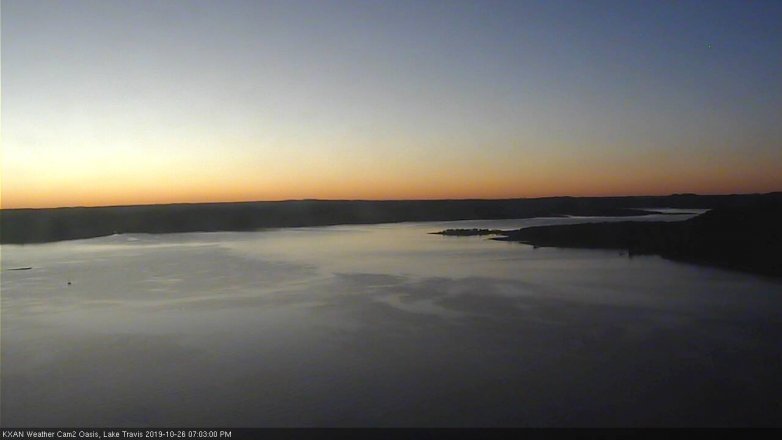 Lake Travis webcam, October 26, 2019 6:05 PM CT