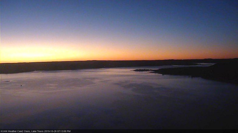Lake Travis webcam, October 26, 2019 6:15 PM CT
