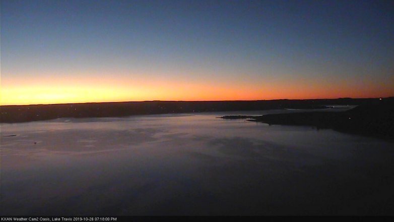Lake Travis webcam, October 26, 2019 6:20 PM CT