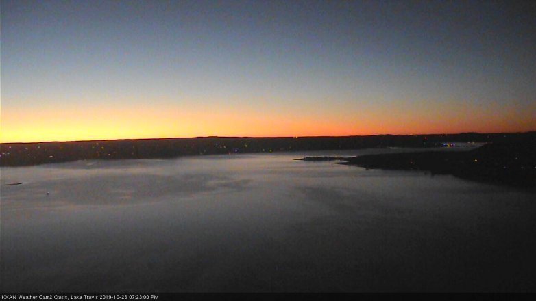 Lake Travis webcam, October 26, 2019 6:25 PM CT