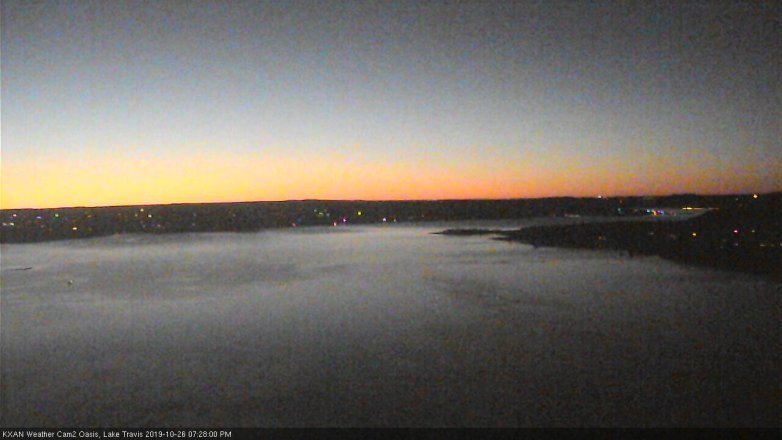Lake Travis webcam, October 26, 2019 6:30 PM CT