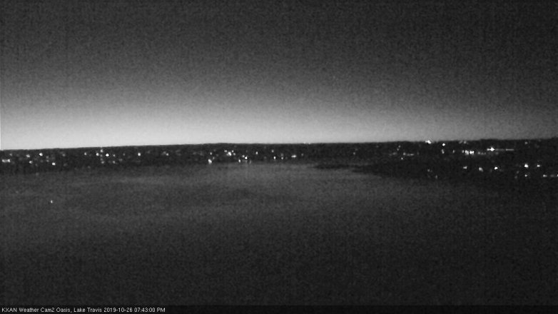 Lake Travis webcam, October 26, 2019 6:45 PM CT