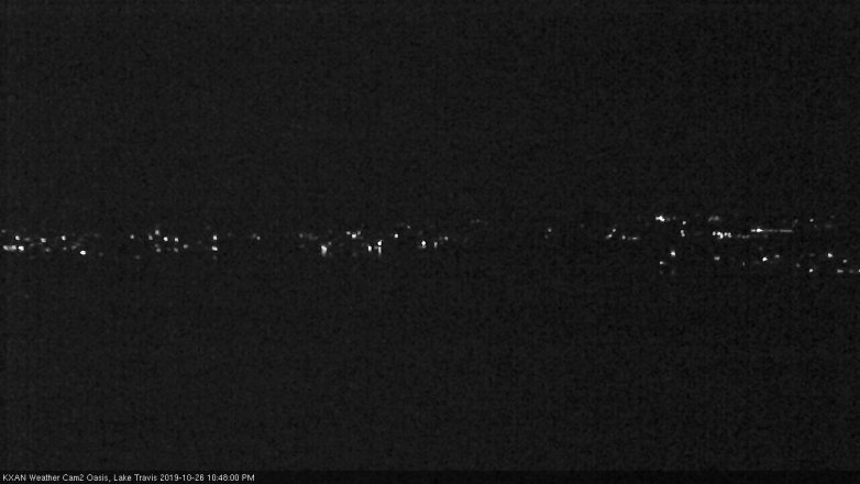 Lake Travis webcam, October 26, 2019 9:50 PM CT