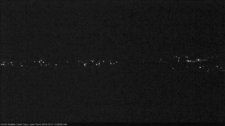 Lake Travis webcam, October 26, 2019 11:50 PM CT