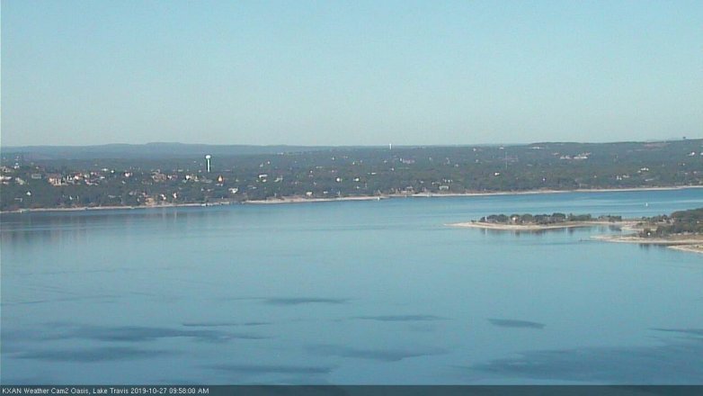 Lake Travis webcam, October 27, 2019 9:00 AM CT