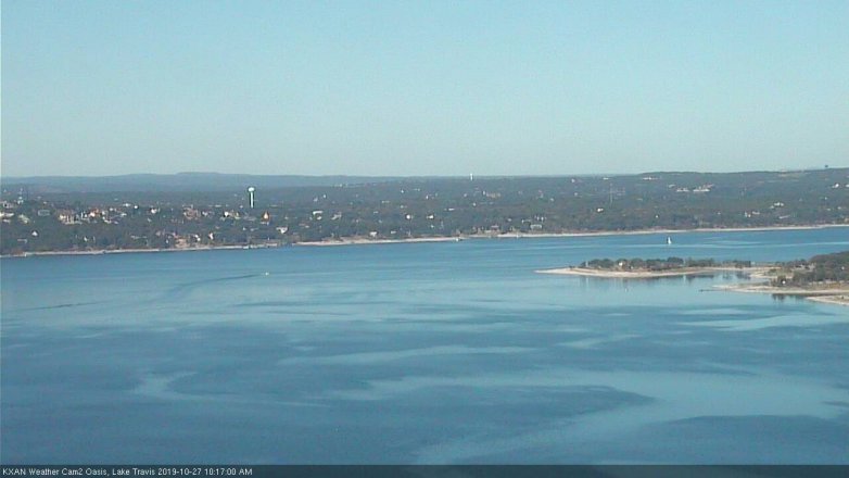 Lake Travis webcam, October 27, 2019 9:20 AM CT