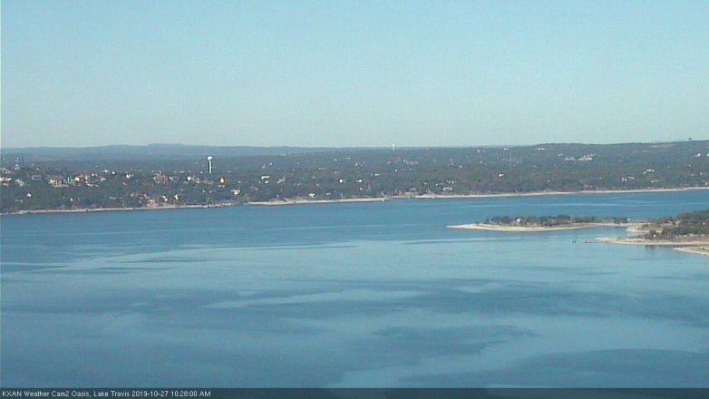 Lake Travis webcam, October 27, 2019 9:30 AM CT