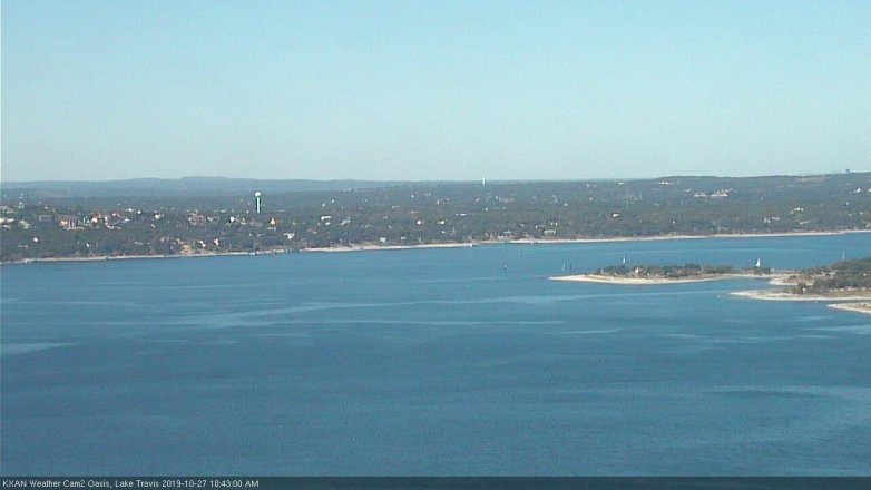 Lake Travis webcam, October 27, 2019 9:45 AM CT