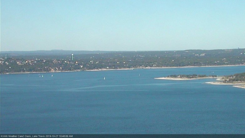 Lake Travis webcam, October 27, 2019 9:50 AM CT