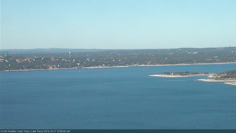 Lake Travis webcam, October 27, 2019 10:00 AM CT