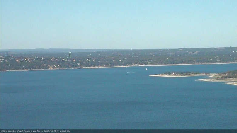 Lake Travis webcam, October 27, 2019 10:45 AM CT