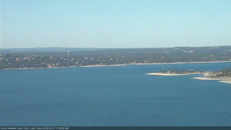 Lake Travis webcam, October 27, 2019 10:55 AM CT