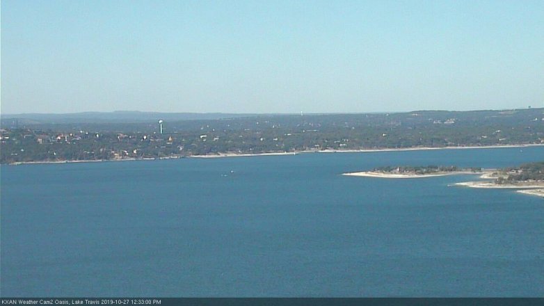 Lake Travis webcam, October 27, 2019 11:35 AM CT