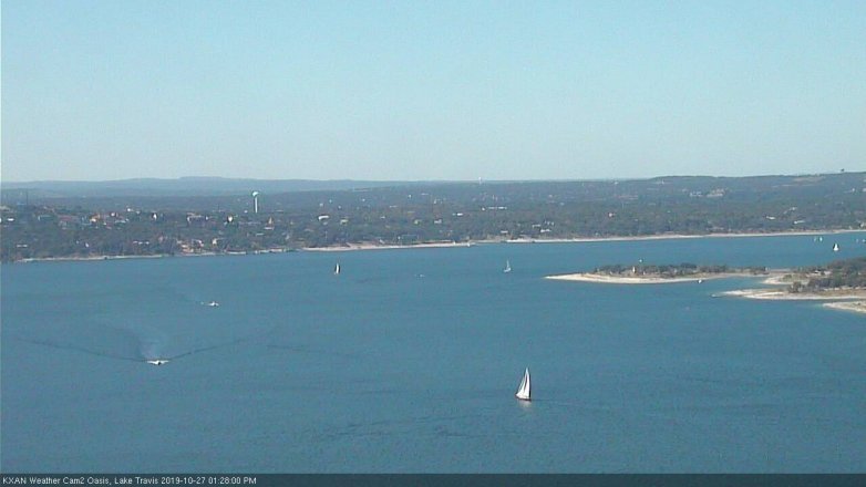 Lake Travis webcam, October 27, 2019 12:30 PM CT