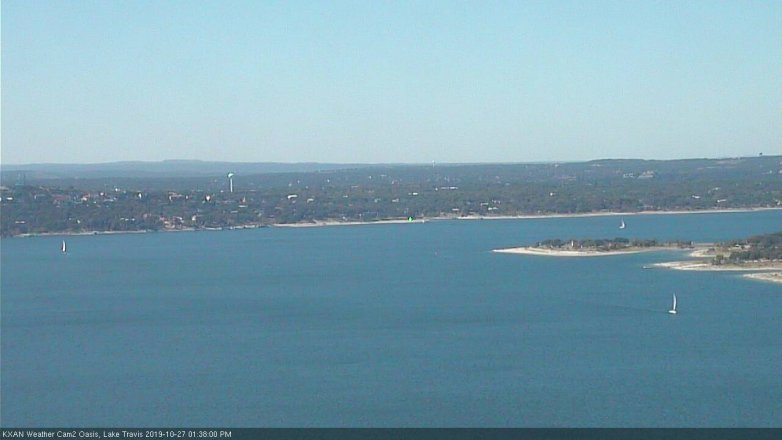 Lake Travis webcam, October 27, 2019 12:40 PM CT