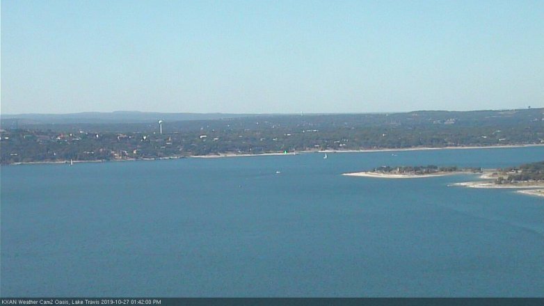 Lake Travis webcam, October 27, 2019 12:45 PM CT