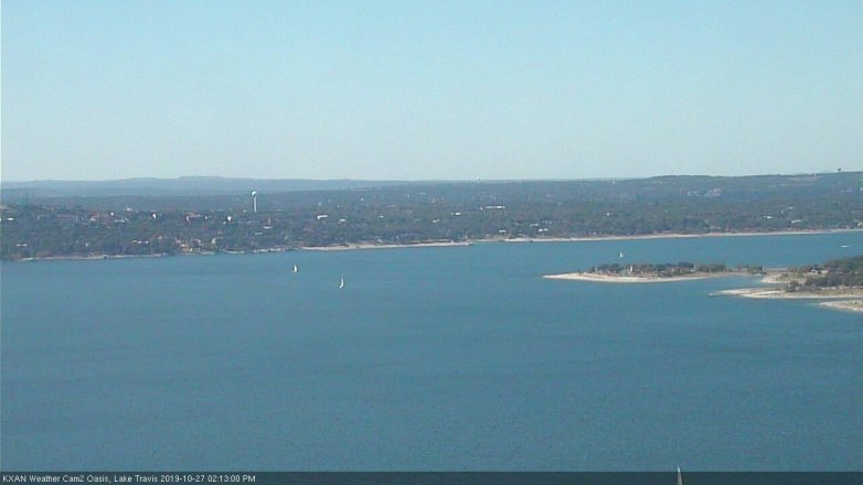 Lake Travis webcam, October 27, 2019 1:15 PM CT
