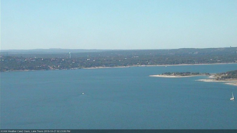 Lake Travis webcam, October 27, 2019 1:25 PM CT