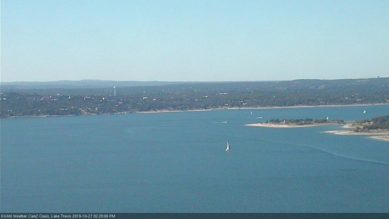 Lake Travis webcam, October 27, 2019 1:30 PM CT
