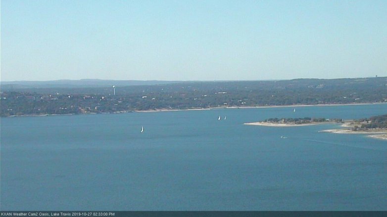 Lake Travis webcam, October 27, 2019 1:35 PM CT